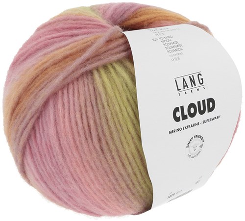 Lang Yarns Cloud 015 Roze/Oranje/Kalk-3