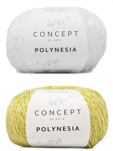 Polynesia Sweater Breipakket 1 38/40 Pistachio Green - White