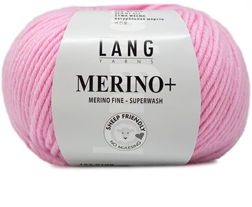 Lang Yarns Merino+ 0109 Licht Roze