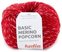 Katia Basic Merino Popcorn 109 Rood-Wit
