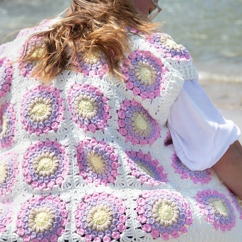 Pastel Sunset Gilet Garen- en Haakpakket - Finishing Stitches