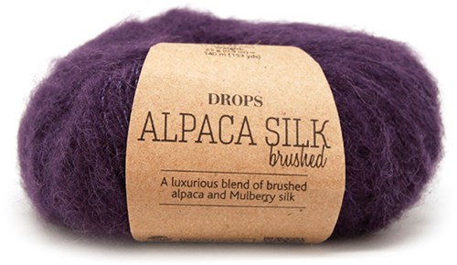Drops Brushed Alpaca Silk Uni Colour 010 Violet
