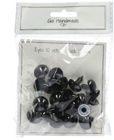 Go Handmade Veiligheidsogen Zwart 18mm (10 stuks)-2