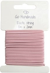Go Handmade Elastisch Koord 5m x 2mm Vintage Rose