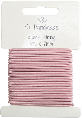 Go Handmade Elastisch Koord 5 m x 2 mm Vintage Rose