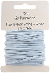 Go Handmade Velvet Koord 5 m x 3 mm 56 Lichtblauw