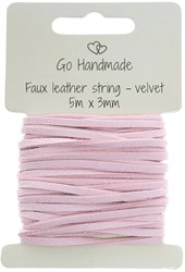 Go Handmade Velvet Koord 5 m x 3 mm 57 Lichtroze