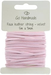 Go Handmade Velvet Koord 5m x 3mm 57 Light Pink