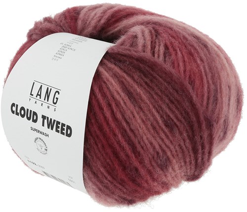 Lang Yarns Cloud Tweed 009 Roze/Rood/Donkerrood-2