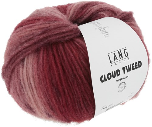 Lang Yarns Cloud Tweed 009 Roze/Rood/Donkerrood-3