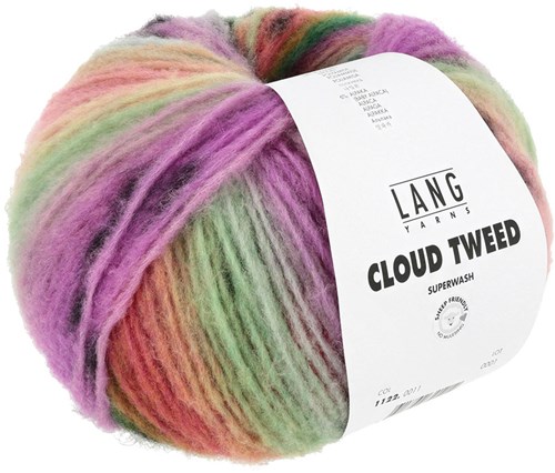 Lang Yarns Cloud Tweed 011 Roze/Groen/Viola-3