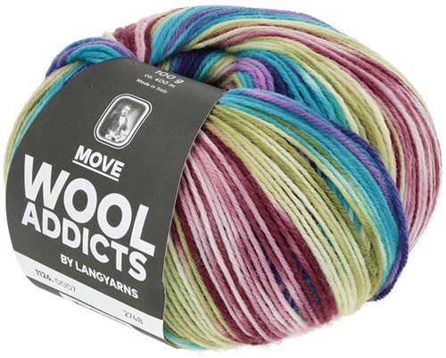 Lang Yarns Move 007 Turquoise/Rood/Geel-2