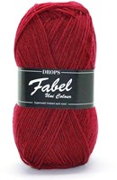 Drops Fabel Uni Colour 113 Robijnrood