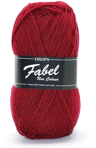 Drops Fabel Uni Colour 113 Robijnrood