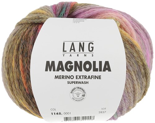 Lang Yarns Magnolia 001 Mosterdgeel/Grijs/Fuchsia