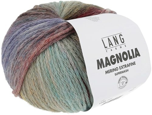 Lang Yarns Magnolia 009 Aubergine/Mosterdgeel/Rood-2