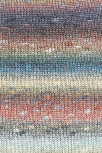 Lang Yarns Magnolia 009 Aubergine/Mosterdgeel/Rood-3