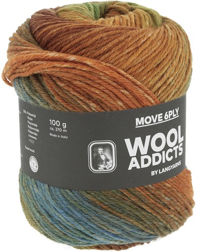 Lang Yarns Move 6-Fach 0008 Oranje/Olijf/Bruin/Blauw-2