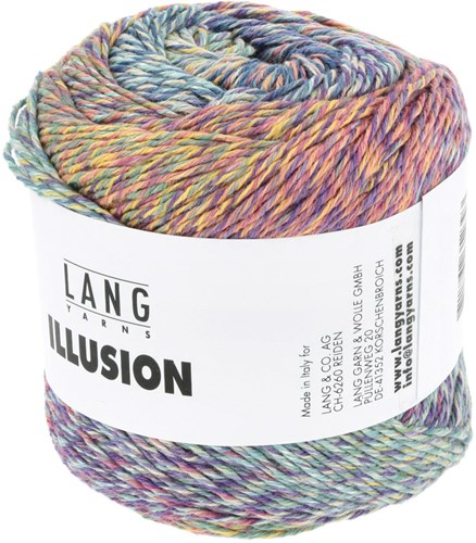 Lang Yarns Illusion 0002 Paars/Petrol/Geel/Lichtblauw-2