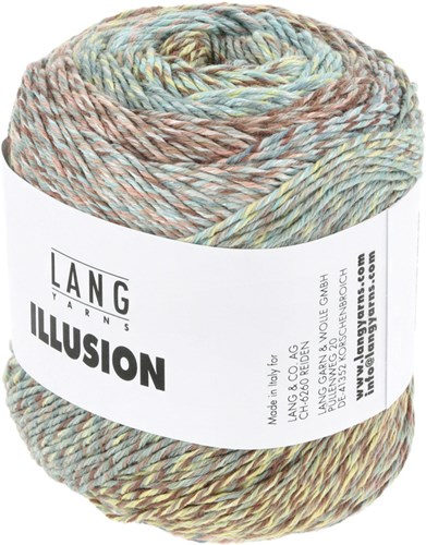 Lang Yarns Illusion 0005 Bruin/Lichtblauw/Lichtgeel-2