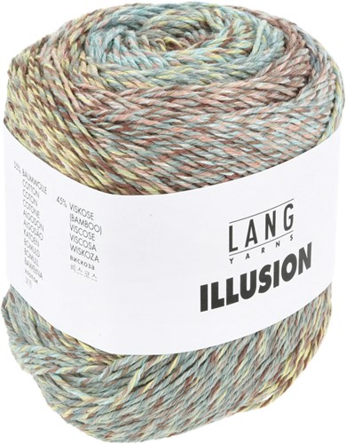Lang Yarns Illusion 0005 Bruin/Lichtblauw/Lichtgeel-3