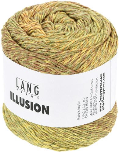Lang Yarns Illusion 0007 Olijfgeel/Bruin/Oranje-2