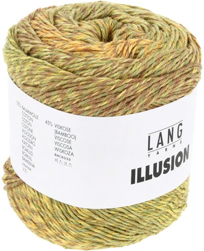 Lang Yarns Illusion 0007 Olijfgeel/Bruin/Oranje-3