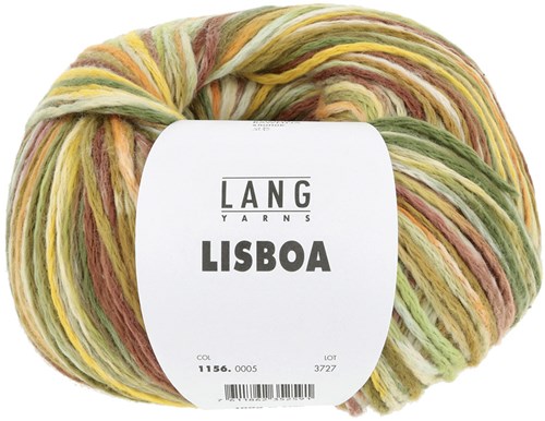Lang Yarns Lisboa 0005 Geel/Olijf/Bruin/Oranje