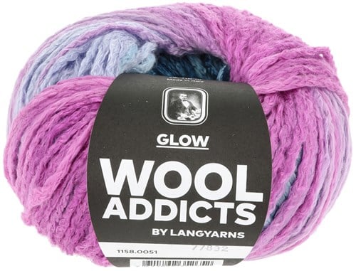 Lang Yarns Glow 0051 Fuchsia/Blauw