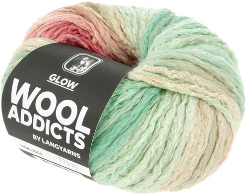 Lang Yarns Glow 0054 Salie/Rood-2