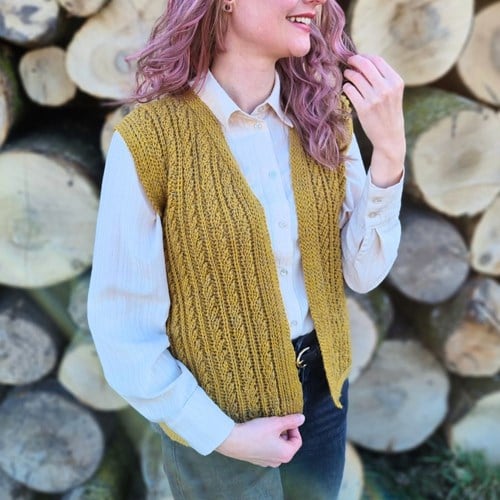 Goldenrod Waistcoat Haakpakket - It's Annemade