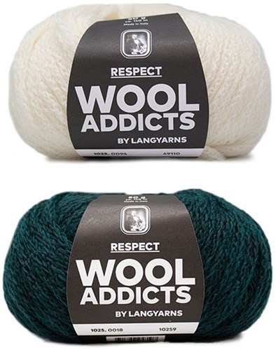 Wooladdicts Hidden Feelings Trui Breipakket 2 XL Moss Mélange / Off-White