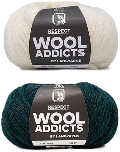 Wooladdicts Hidden Feelings Trui Breipakket 2 L Moss Mélange / Off-White