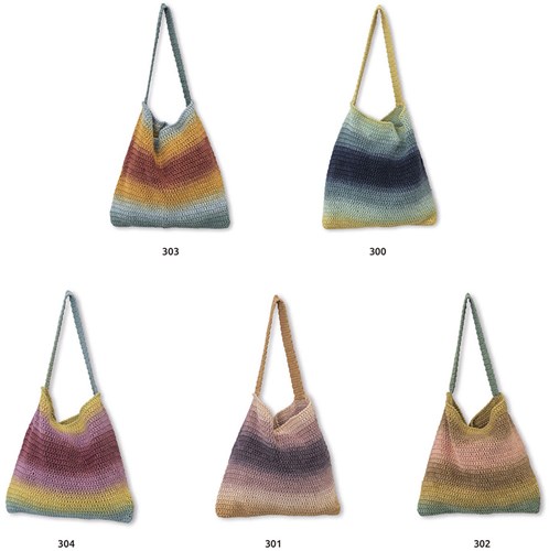 Katia WOW - Tote Bag 304 Paars-Citroengeel-Water blauw-3