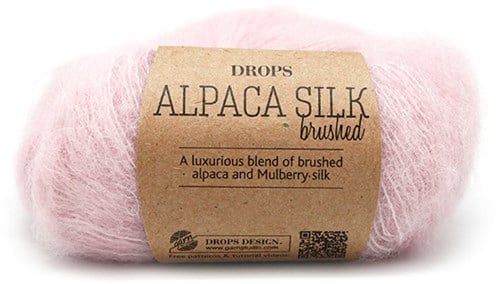 Drops Brushed Alpaca Silk Uni Colour 012 Poederroze