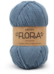 Drops Flora Uni Colour 13 Denimblauw