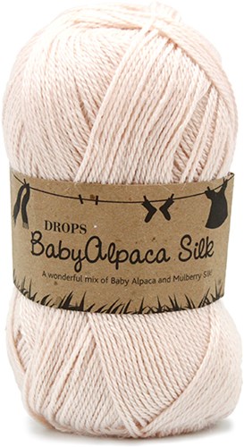 Drops BabyAlpaca Silk Uni Colour 1306 Powder