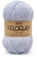 Drops Flora Uni Colour 14 IJsblauw