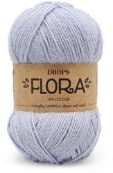 Drops Flora Uni Colour 14 IJsblauw