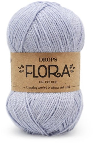 Drops Flora Uni Colour 14 IJsblauw