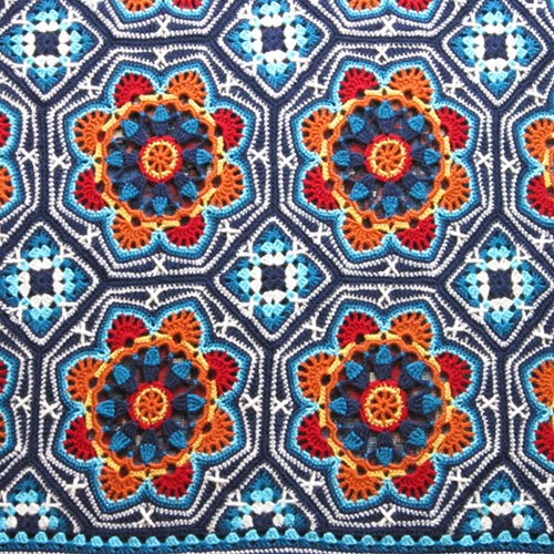 Persian Tiles Janie Crow Original Colorway Deken Haakpakket-3
