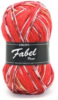 Drops Fabel Print 159 Red Chili