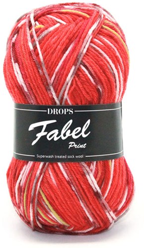 Drops Fabel Print 159 Red Chili