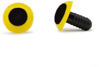 Veiligheidsogen Geel 15mm per paar
