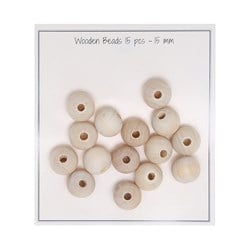 Go Handmade Houten Kralen 15mm (set 15 stuks)