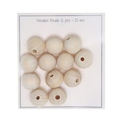 Go Handmade Houten Kralen 20mm (set 12 stuks)