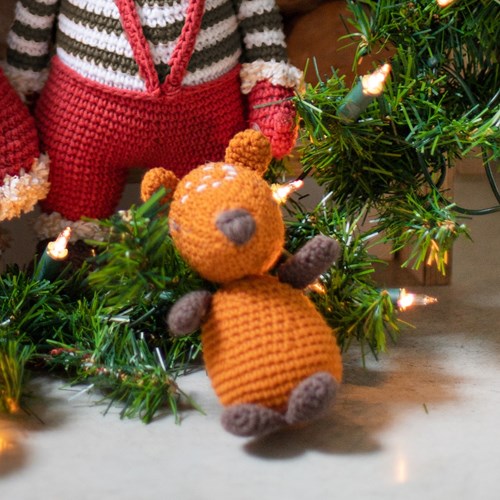 Kerstman met rendiertje Haakpakket-3
