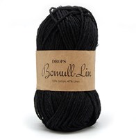 Drops Bomull-Lin Uni Colour 16 Zwart