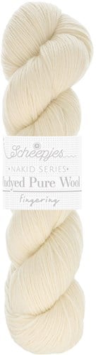 Scheepjes Nakid S. Undyed Pure Wool Fingering 1 Wit