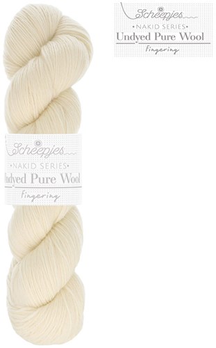 Scheepjes Nakid S. Undyed Pure Wool Fingering 1 Wit-2